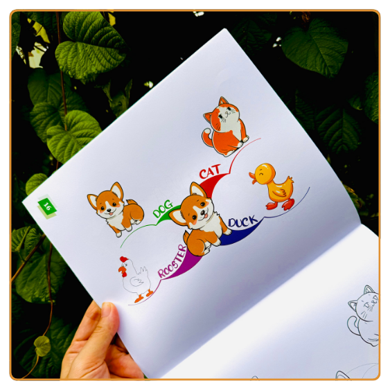Tập tô màu Mindmap Coloring Book chủ đề Animal
