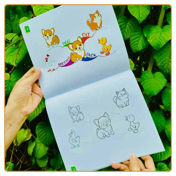 Tập tô màu Mindmap Coloring Book chủ đề Animal